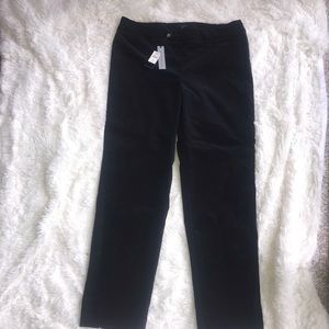 Talbots NWT 12P Black Velvet Classic Side zip pant